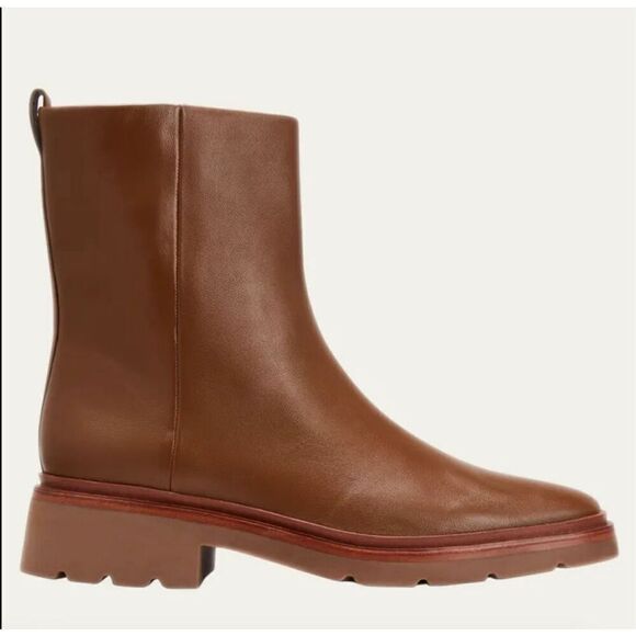 VINCE Remi Leather Moto Ankle Booties - Picture 2 of 15